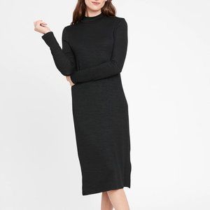 Banana Republic Black Luxespun Mock-Neck Dress